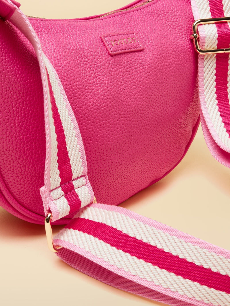 Joules pink half moon cross-body bag - British product