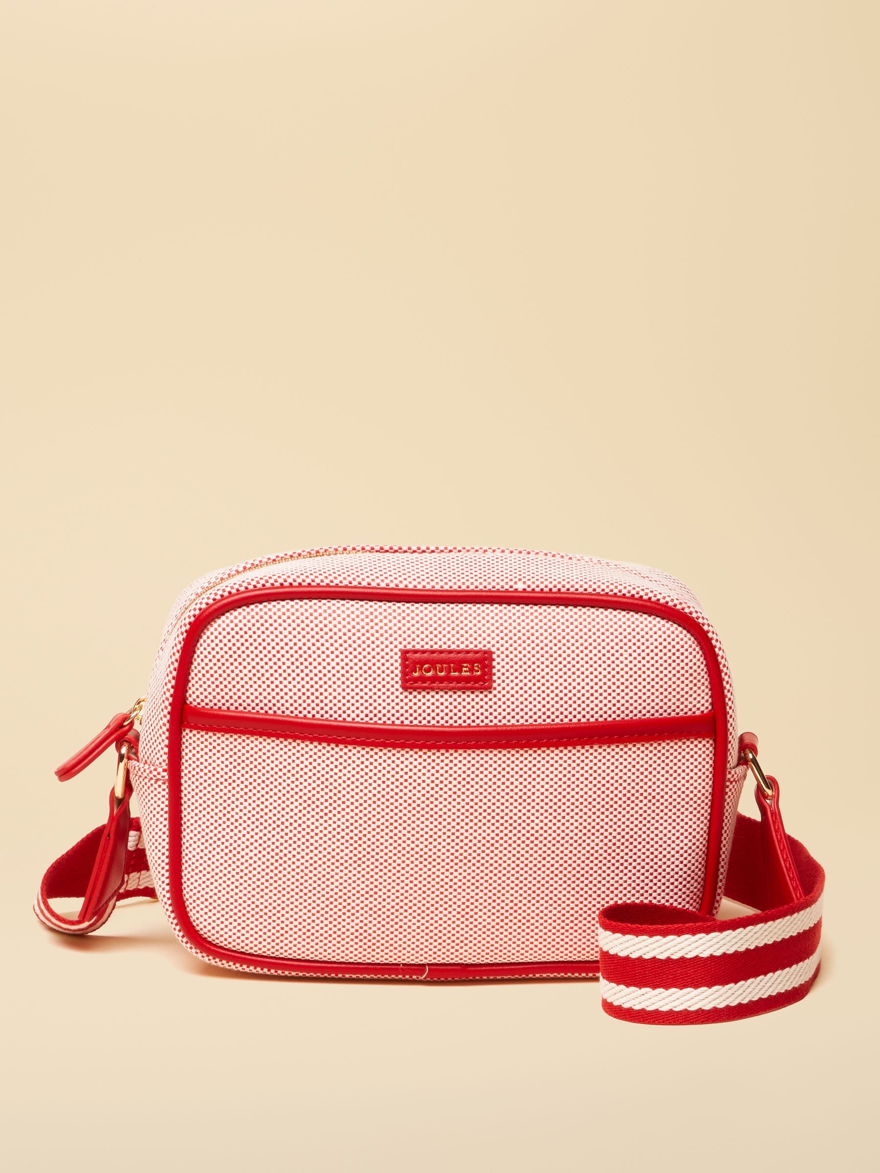 Joules Blair red canvas cross body bag - British product
