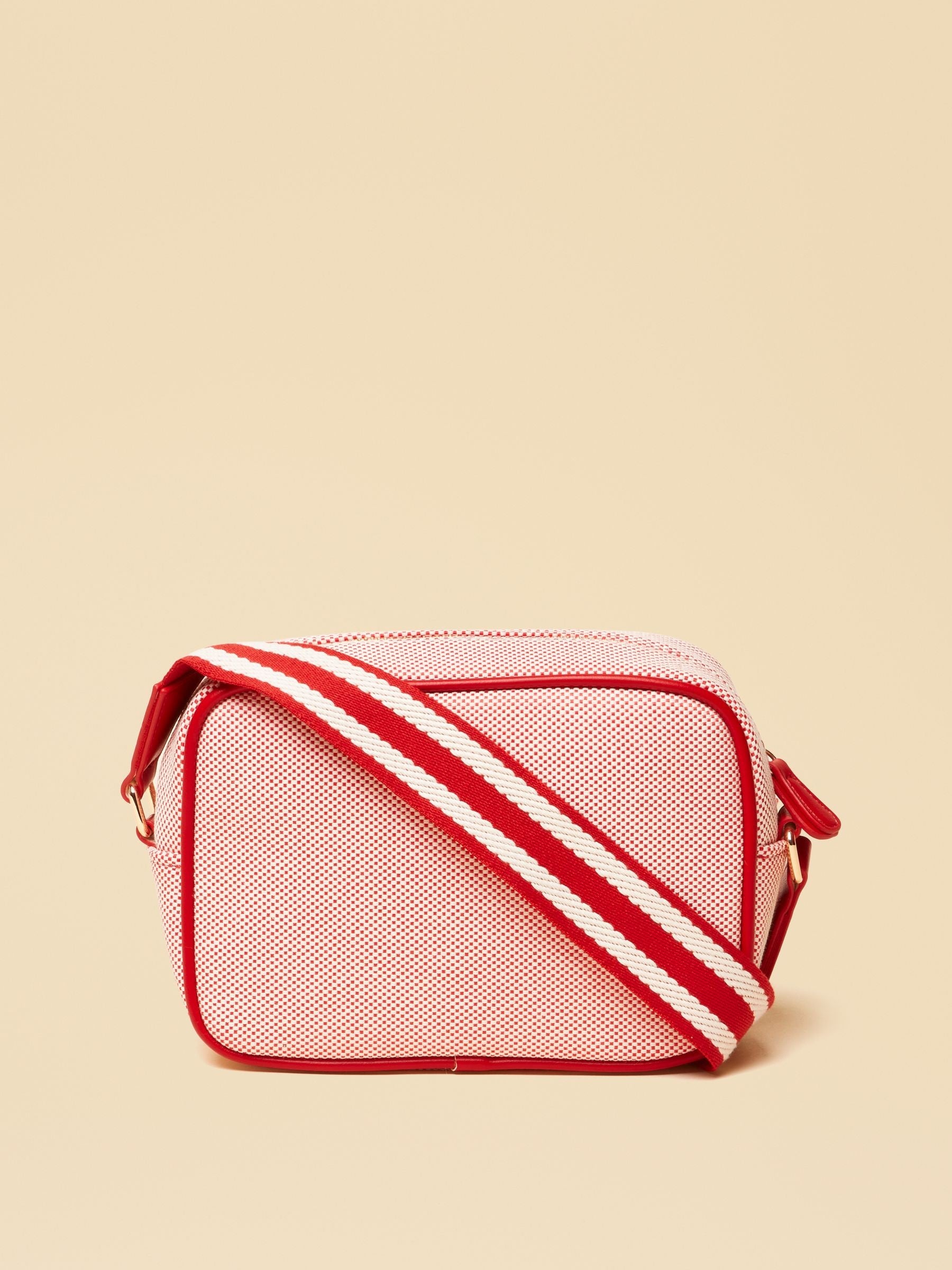 Joules Blair red canvas cross body bag - British product