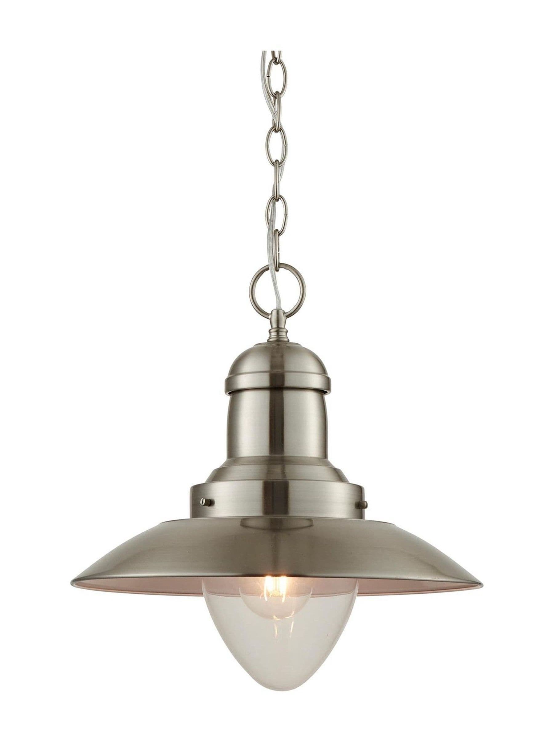 Gallery Home Mendocino ceiling pendant light satin nickel, UK version