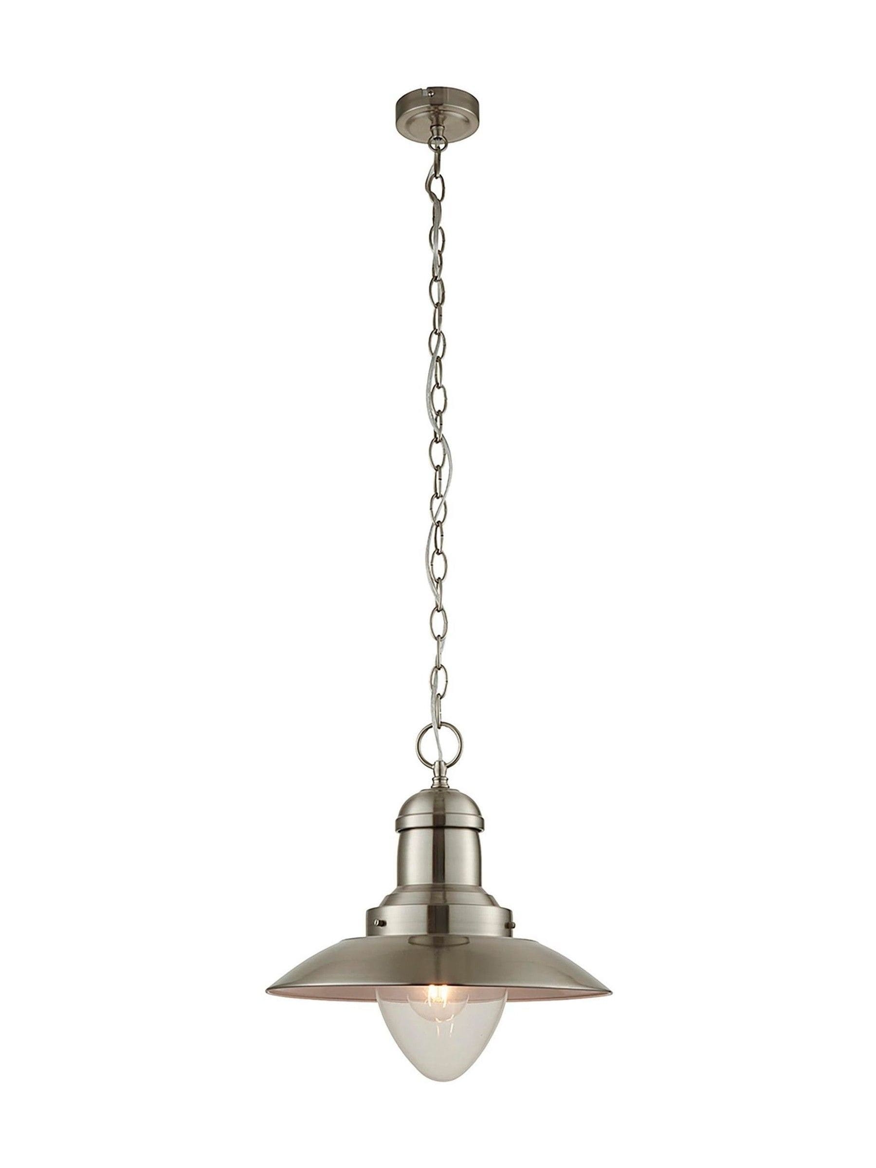 Gallery Home Mendocino ceiling pendant light satin nickel, UK version
