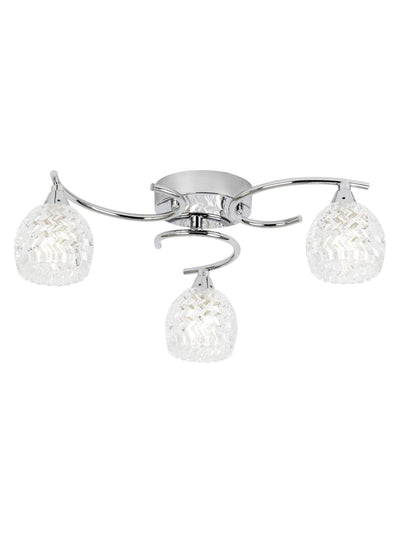 Next Gallery Home Chrome Bowen 3 Ceiling Lamp- Buy online at McGrocer