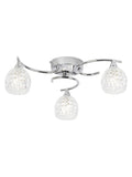 Gallery Home chrome Bowen 3-light ceiling lamp 40cm (British brand)