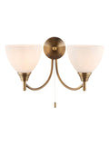 Gallery Home Brass Alder 2 Wall Light satin (British brand)