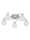 Gallery Home Chrome Bowen 5-light flush ceiling lamp (British brand)