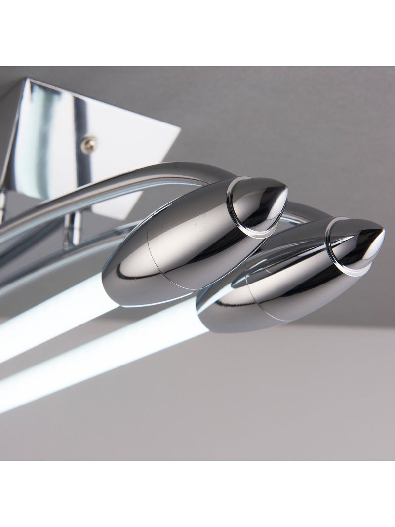 Gallery Home Chrome Harper linear LED ceiling light, imported from the UK