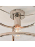 Gallery Home silver Harlow ceiling light, imported from the UK