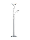 Gallery Home Monroe satin chrome floor lamp, imported from the UK