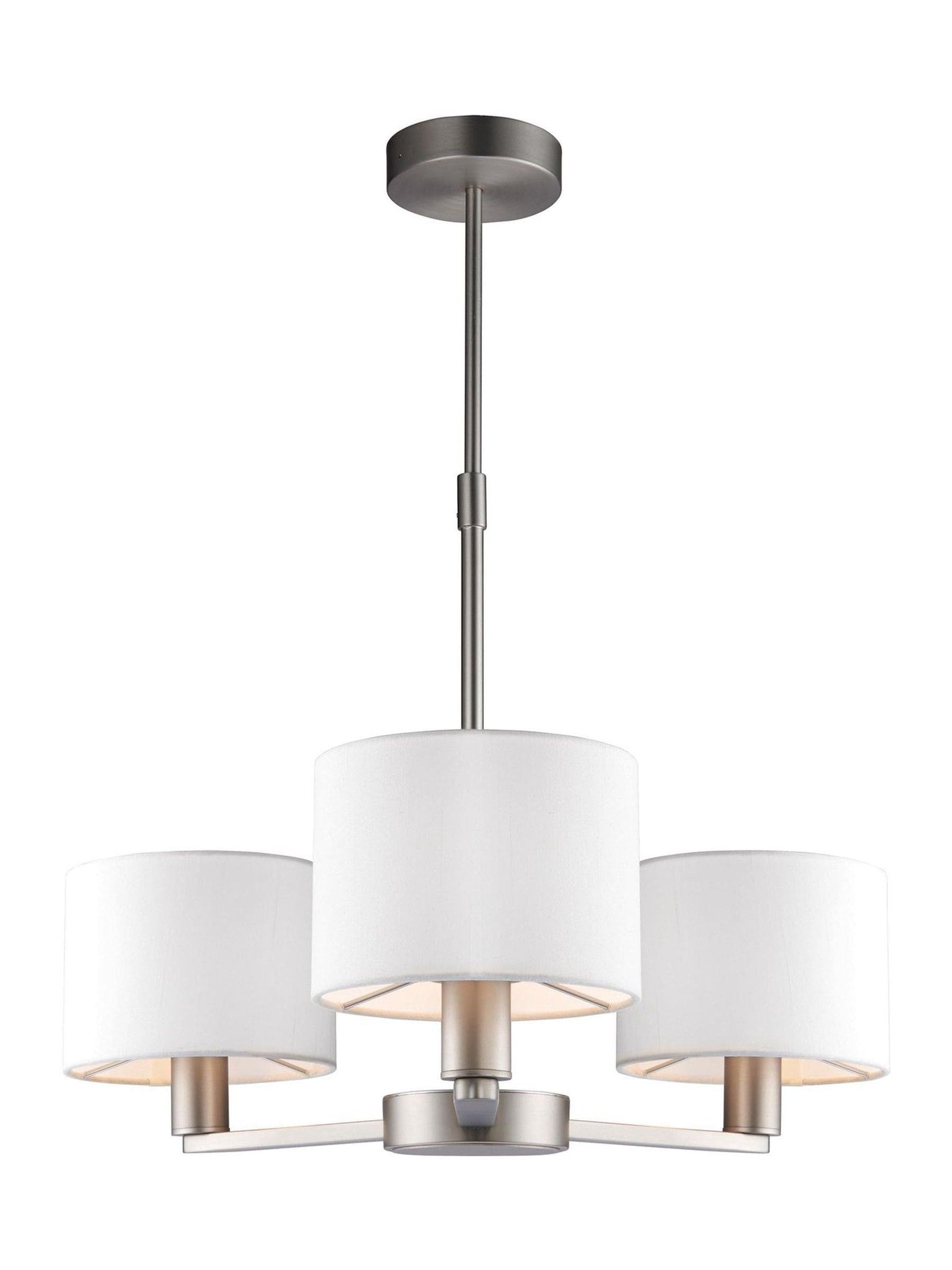 Gallery Home 3-arm matt nickel ceiling pendant light, UK version