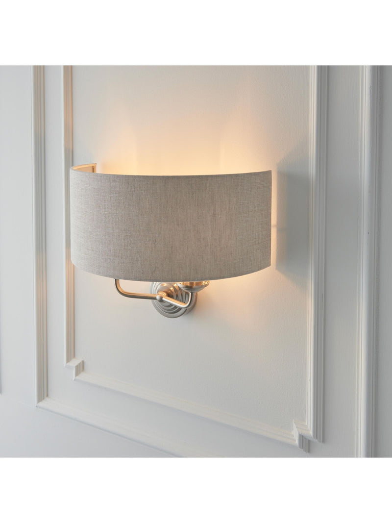 Gallery Home Harrington chrome twin wall light 25cm, imported from the UK