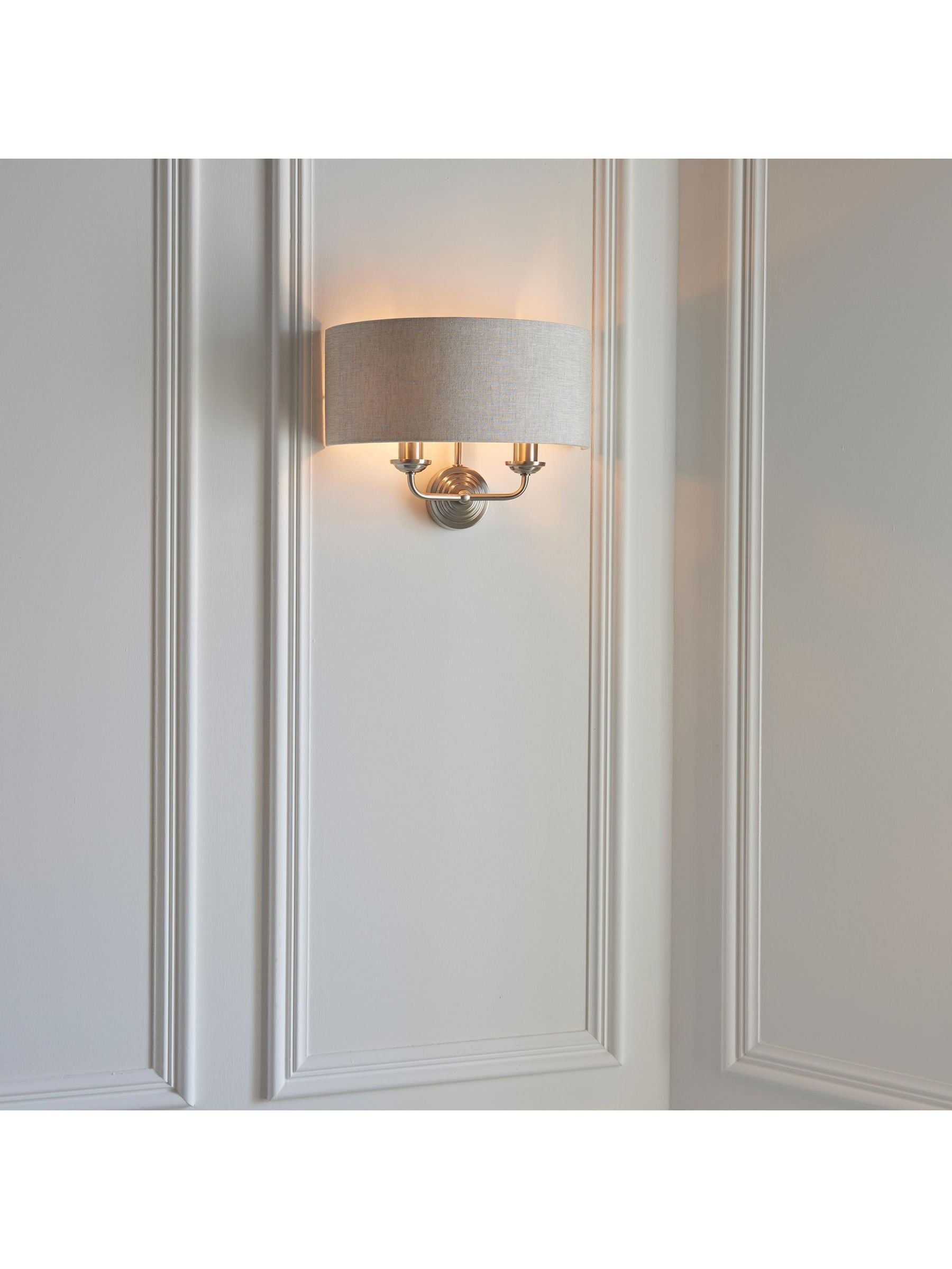 Gallery Home Harrington chrome twin wall light 25cm, imported from the UK