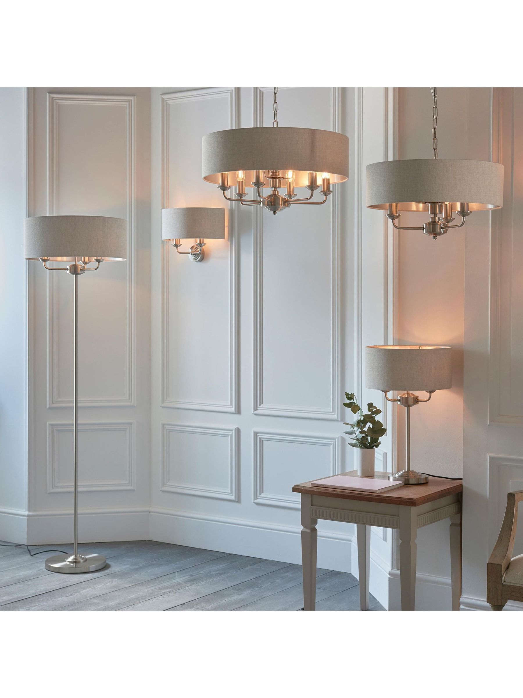 Gallery Home Harrington chrome twin wall light 25cm, imported from the UK