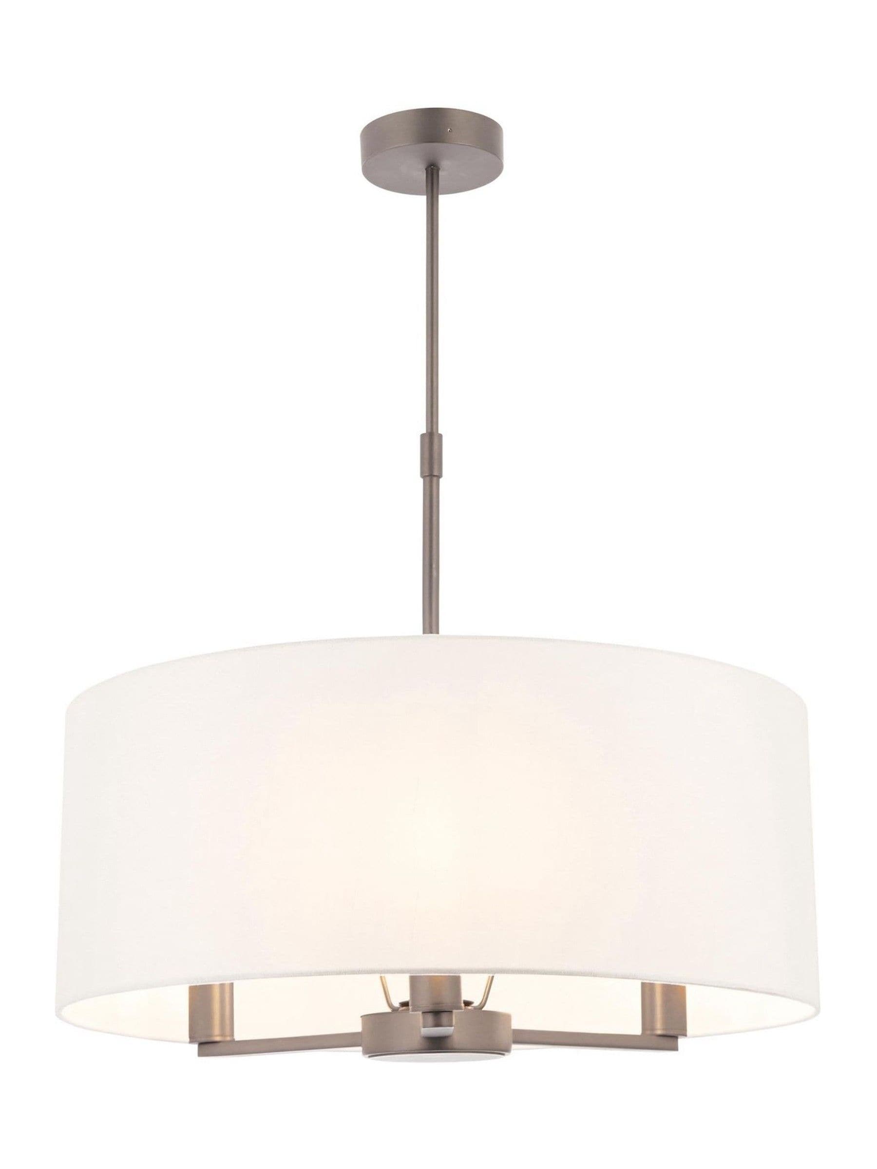 Gallery Home Silver Dalvin Matt Nickel ceiling pendant light - British product