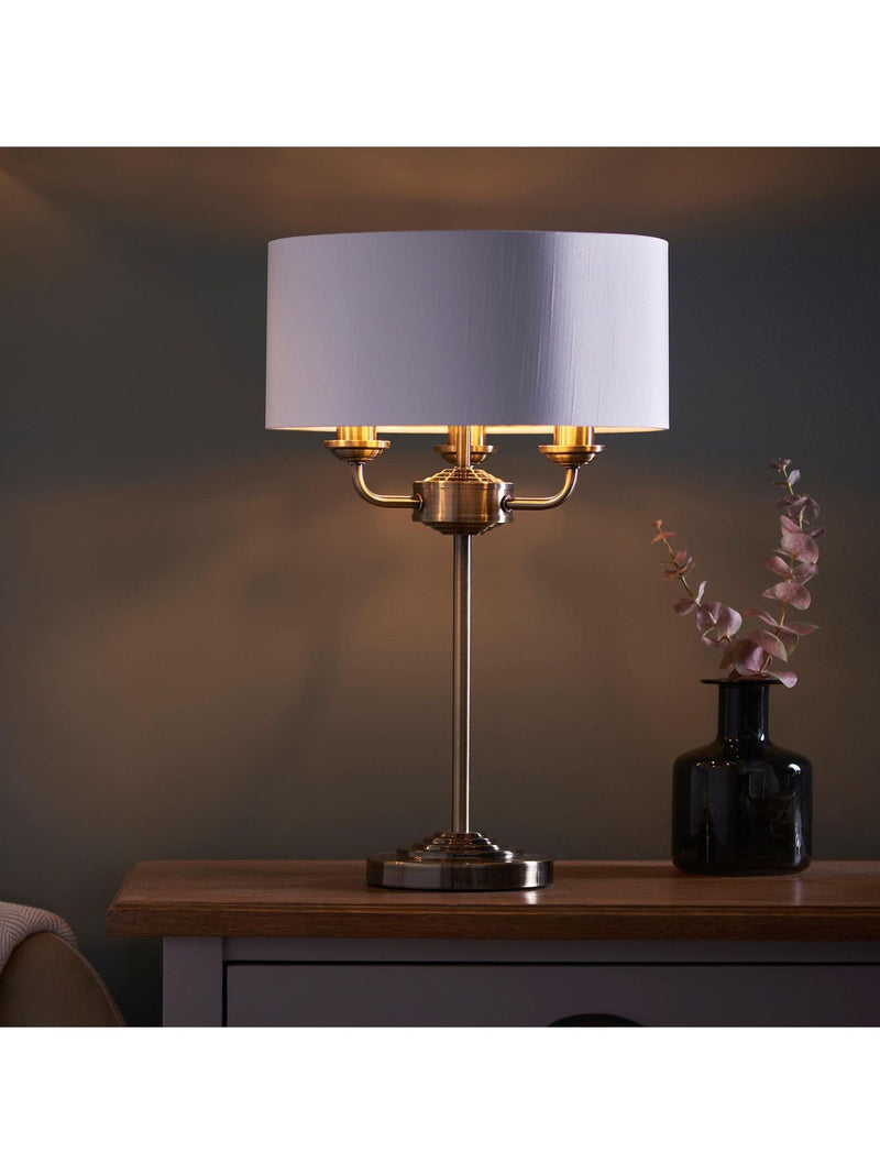 Gallery Home Nickel Harrington antique table lamp - British product