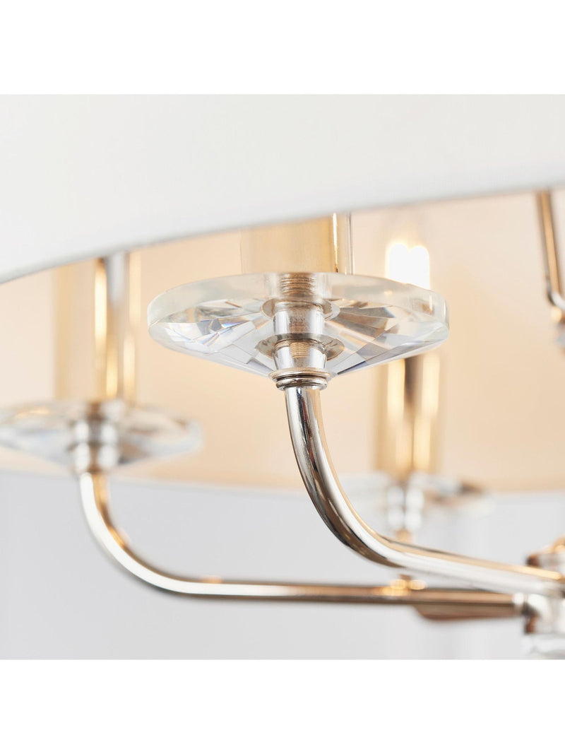 Gallery Home Nixon 6-light bright nickel ceiling pendant light (British brand)