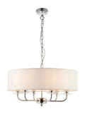 Gallery Home Nixon 6-light bright nickel ceiling pendant light (British brand)