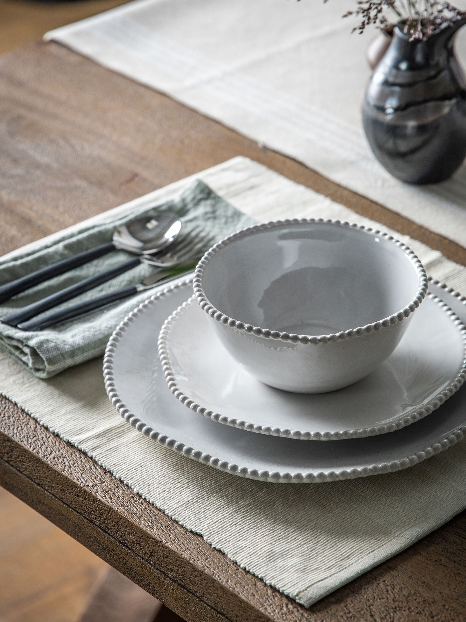 Gallery Home cream beaded bowls 4 pack - British product