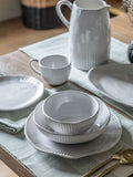 Gallery Home 4 Pack Cream Earthy Ridged Dinner Plates