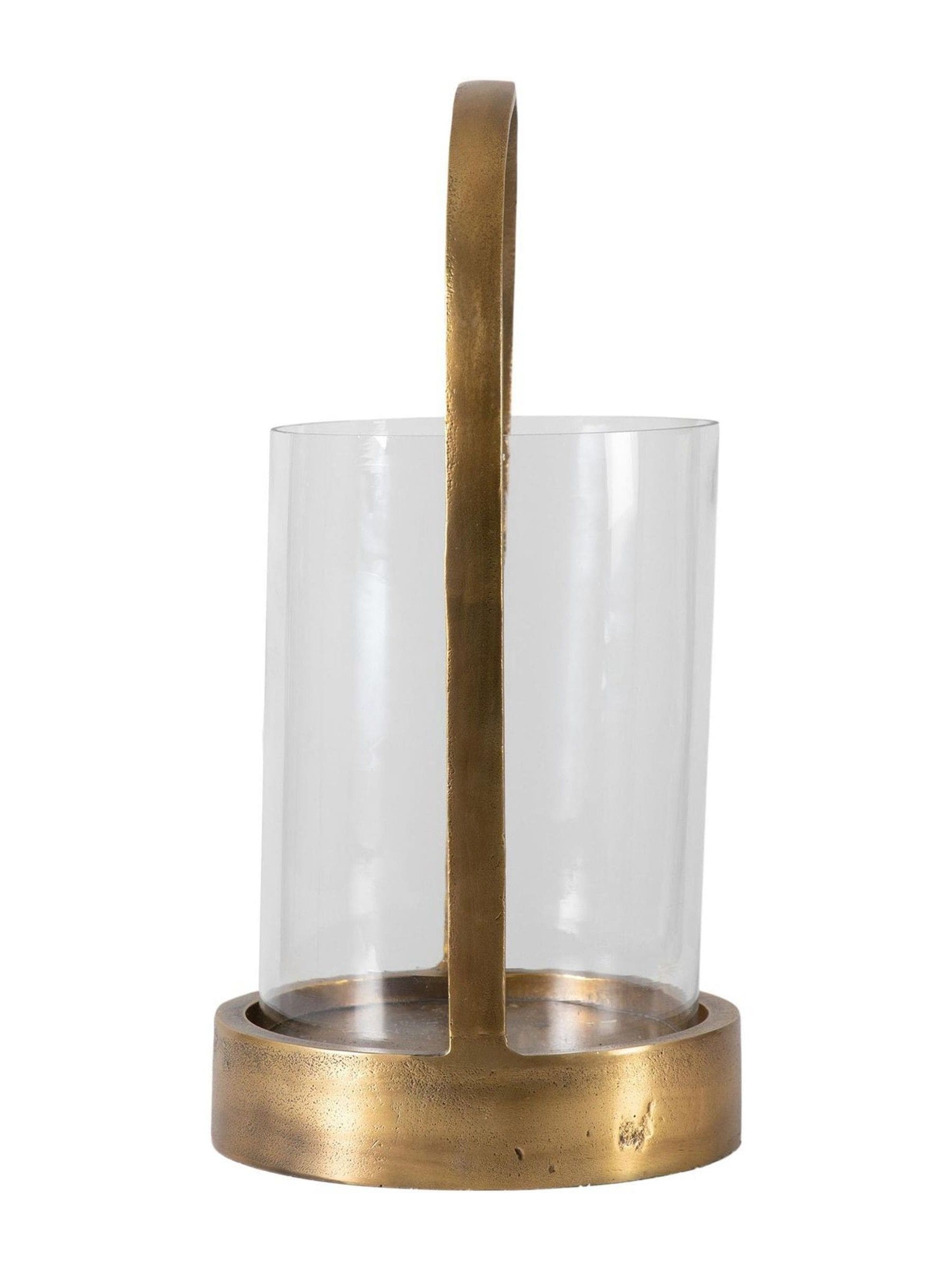 Gallery Home brass Landon hurricane candle holder, UK version