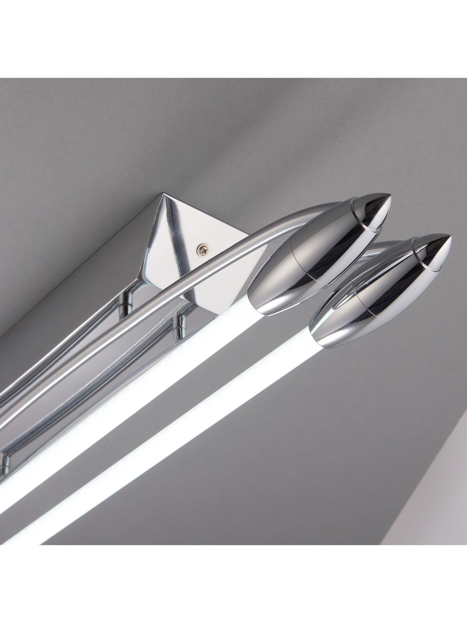 Gallery Home Chrome Harper LED dual ceiling light, imported from the UK