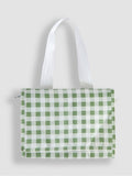 JoJo Maman Bébé insulated lunch bag sage green gingham, UK version