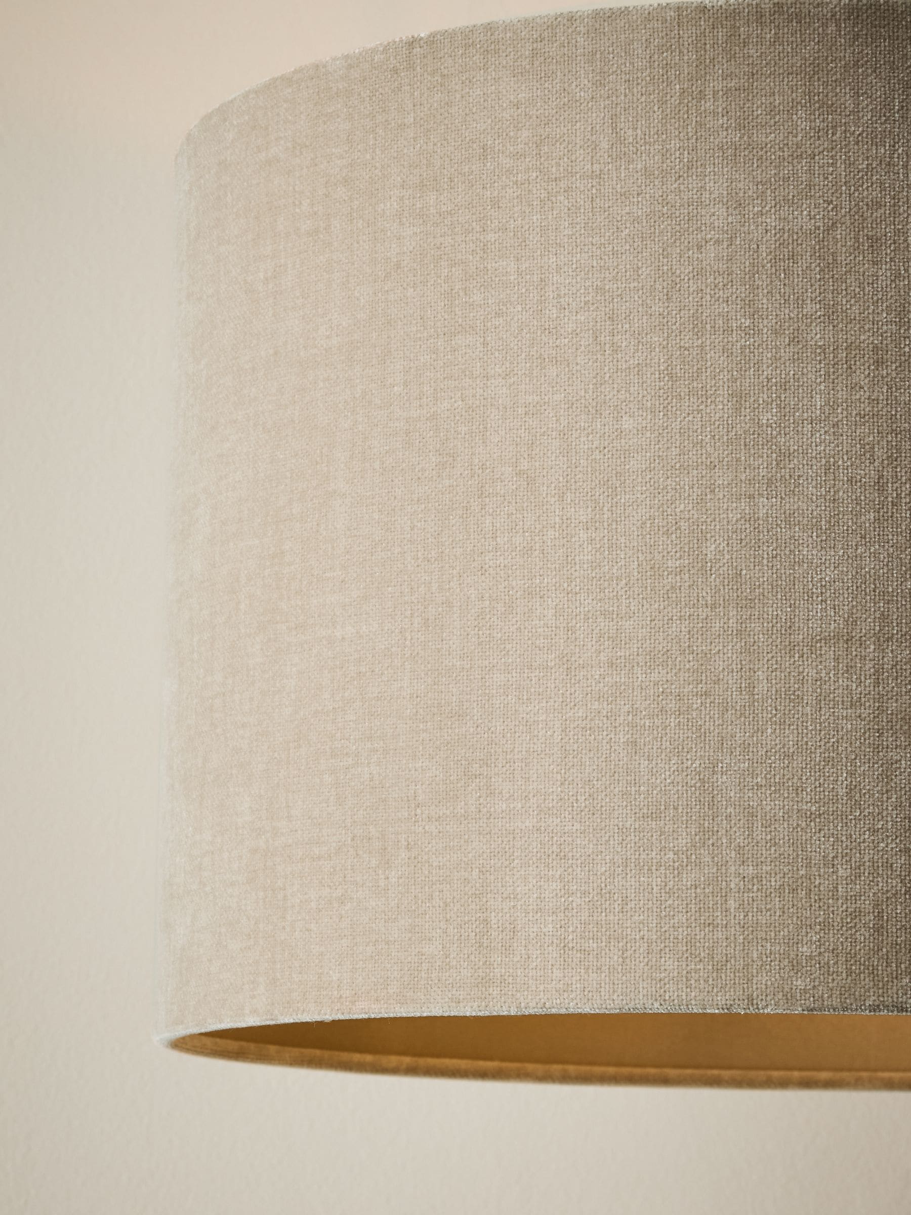Chenille ceiling lamp shade easy fit multiple sizes (British brand)