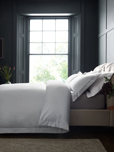 Next Silver Collection Luxe 1000 Thread Count Sateen Oxford Duvet Cover and Pillowcase Set- Buy online at McGrocer