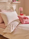 Pink Cherry Bow duvet cover and pillowcase set, imported from the UK