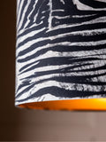 Rockett St George black zebra easyfit drum lampshade - British product