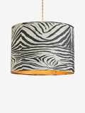Rockett St George black zebra easyfit drum lampshade - British product