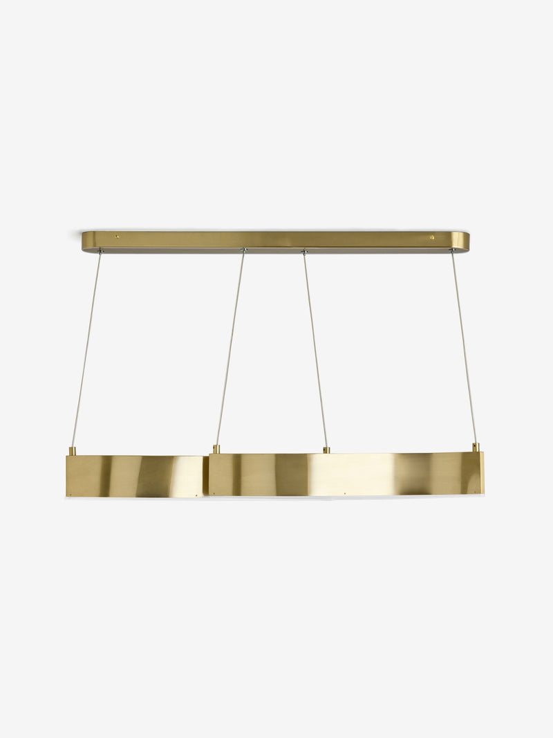 Clarke and Clarke Brass wavy dining light - British product