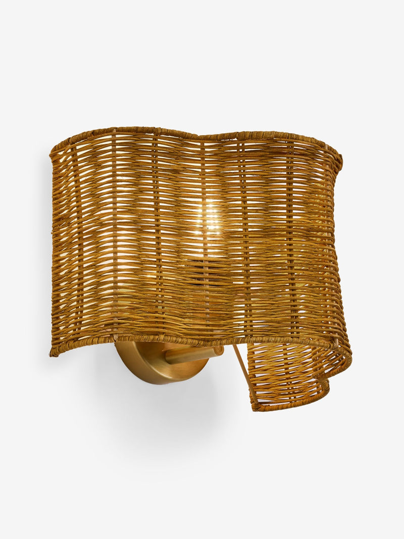 Nina Campbell Natural Fleur rattan wall light - British product