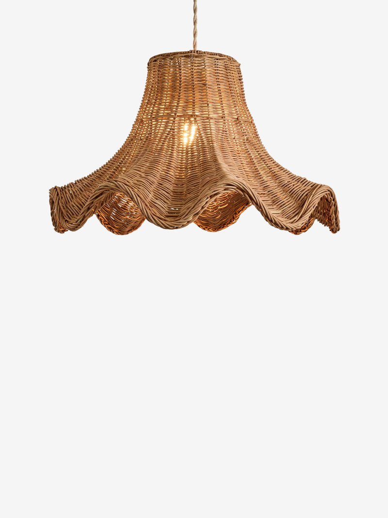 Nina Campbell Frances rattan ceiling light shade 49cm - British product