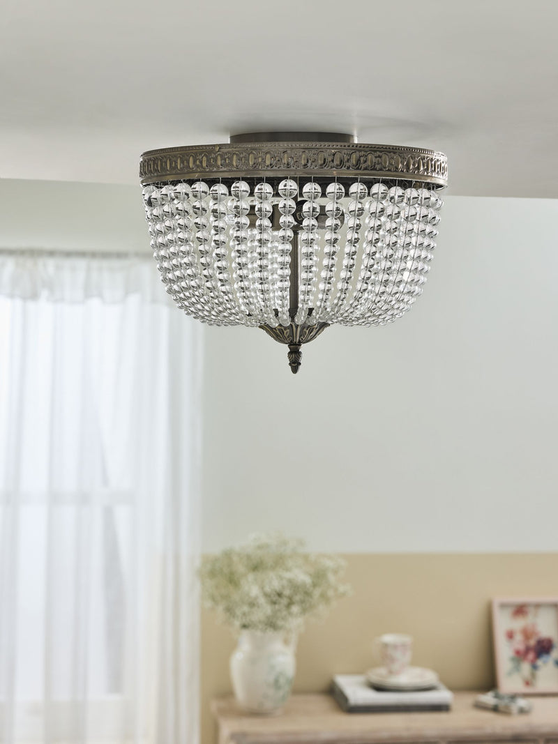 Shabby Chic Lilian glass beaded chandelier, imported from the UK