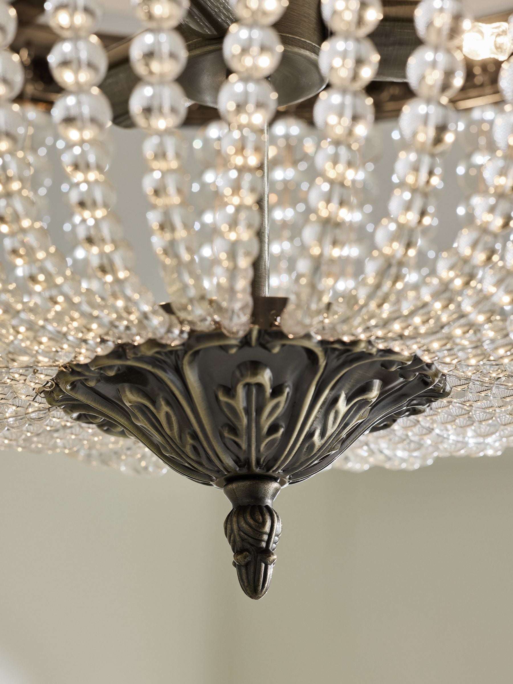 Shabby Chic Lilian glass beaded chandelier, imported from the UK