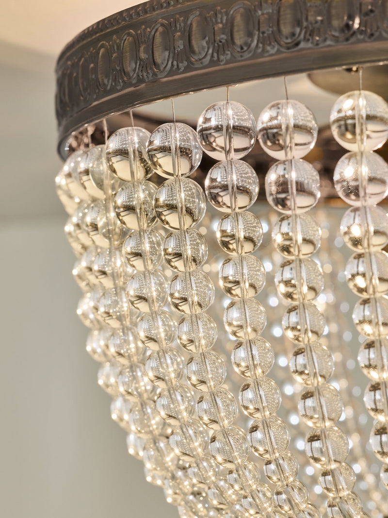 Shabby Chic Lilian glass beaded chandelier, imported from the UK