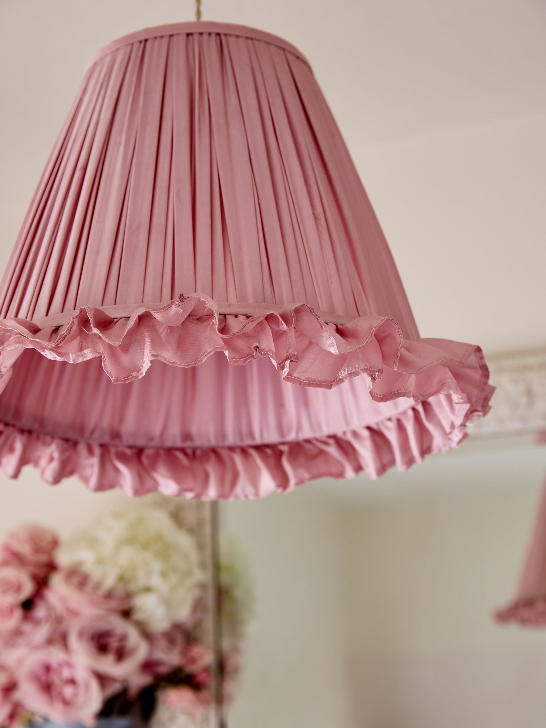 Shabby Chic Pink Giselle easyfit shade, imported from the UK