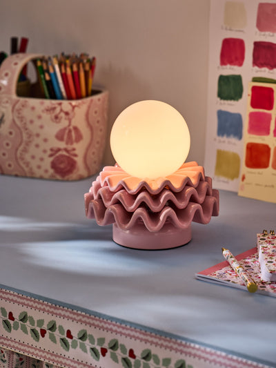 Next Cath Kidston Pink Rechargeable Frill Table Lamp- Buy online at McGrocer