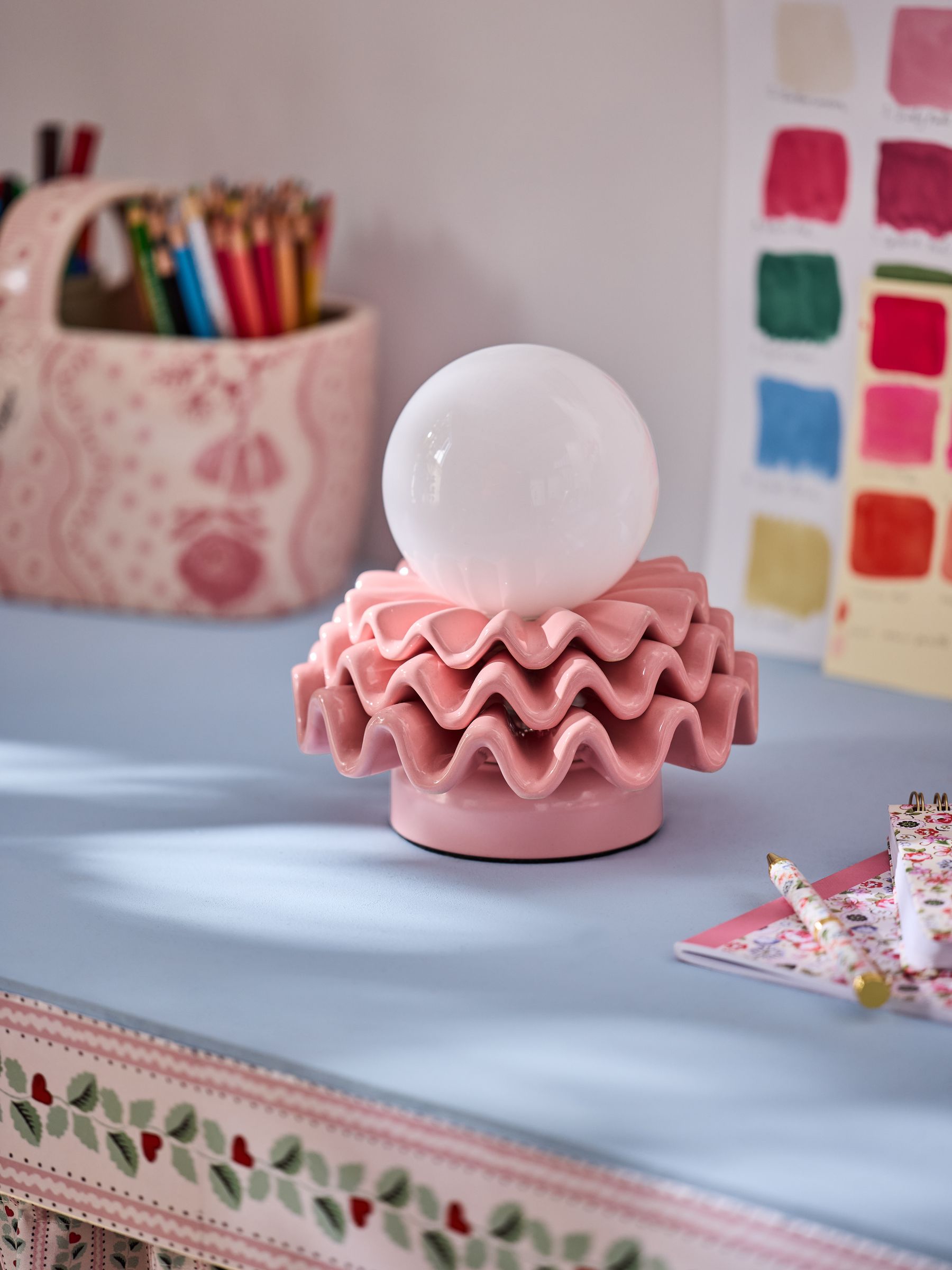 Cath Kidston pink rechargeable table lamp (British brand)