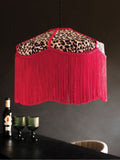 Rockett St George leopard print fringe lampshade, UK version