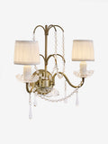 Shabby Chic Brass Phoebe double wall light (British brand)