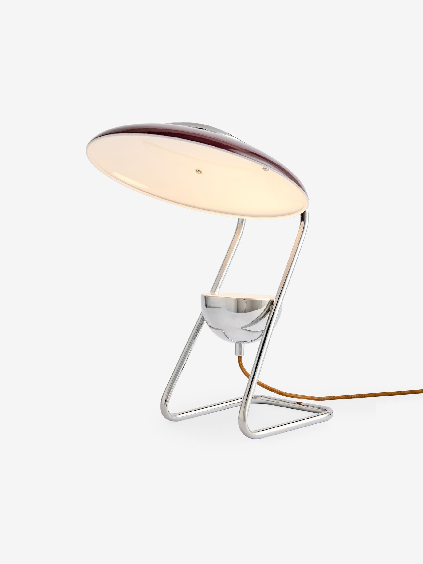 MADE.COM Brando table lamp Brown/Chrome 40cm, UK version