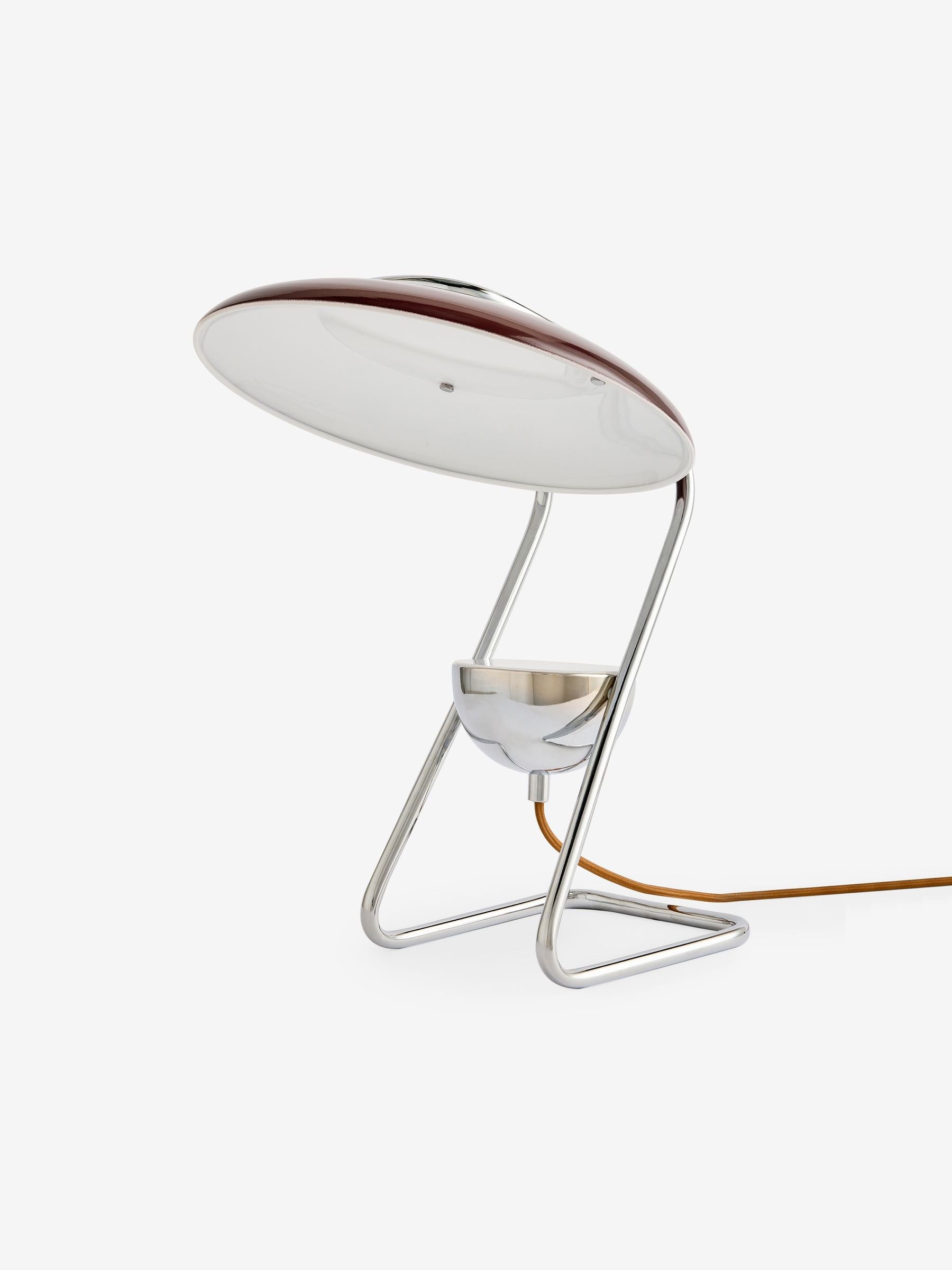 MADE.COM Brando table lamp Brown/Chrome 40cm, UK version