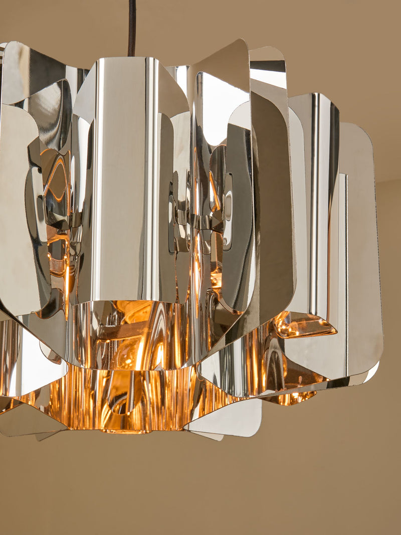 MADE.COM Silver Draper pendant light - British brand