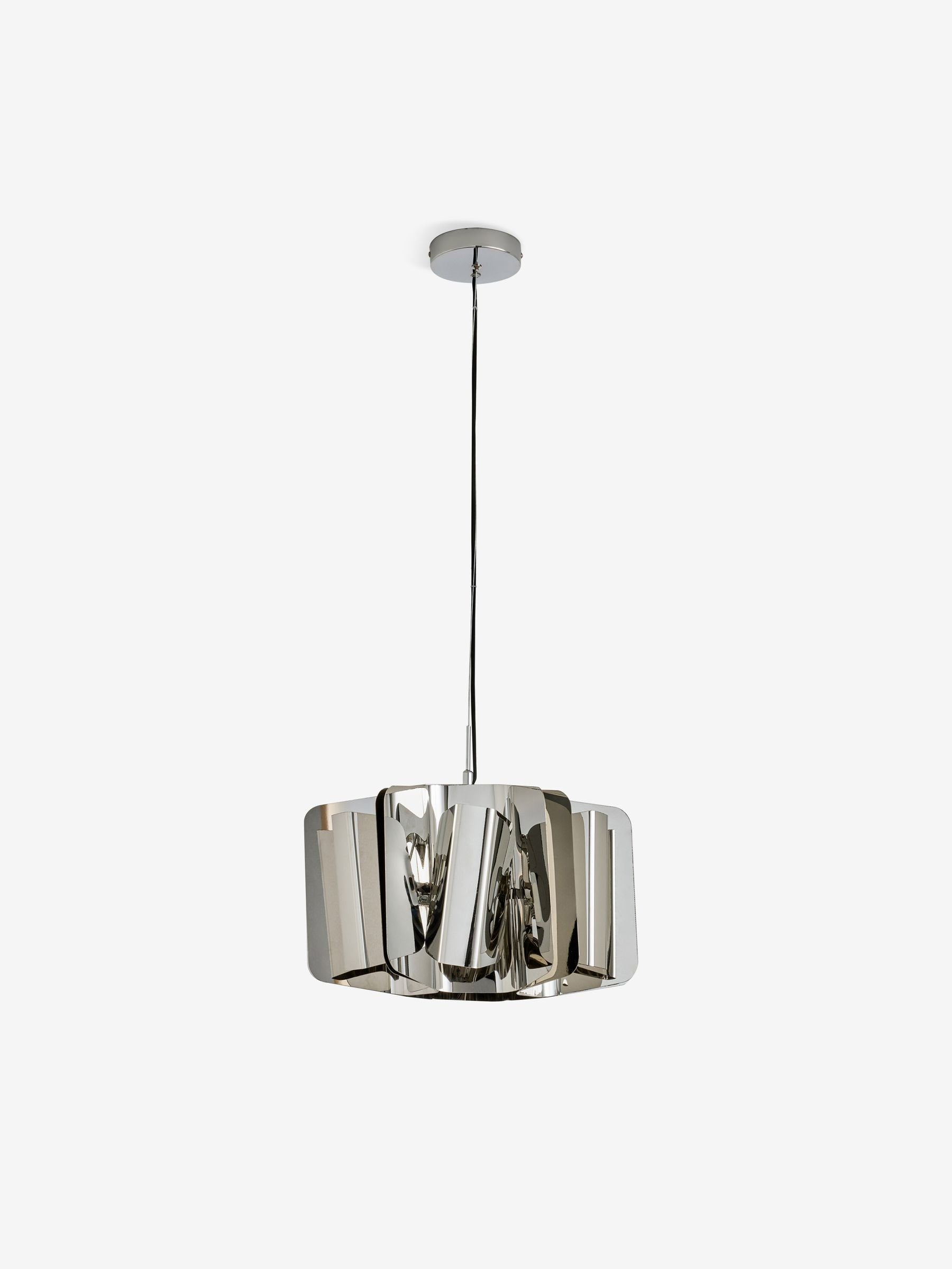 MADE.COM Silver Draper pendant light - British brand