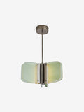 Made.com Sacha green glass pendant light, imported from the UK