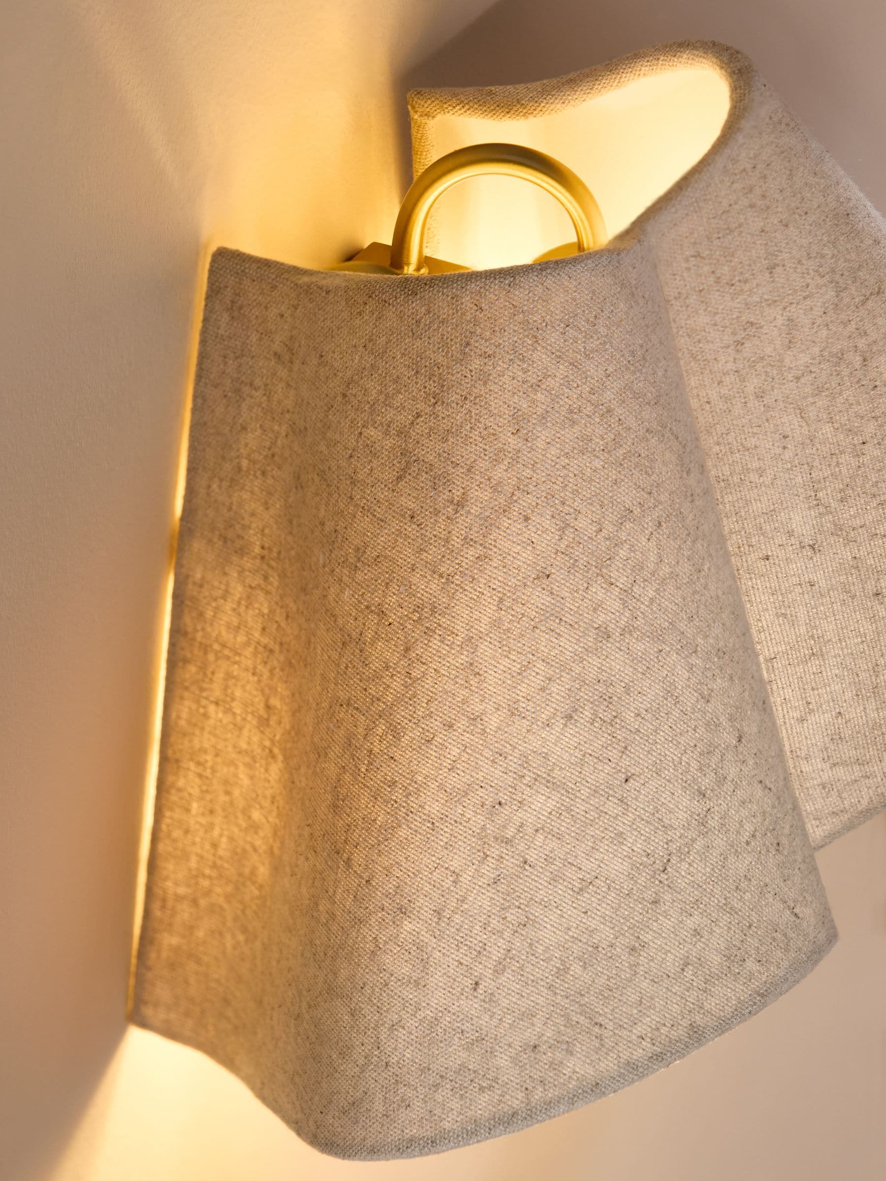 MADE.COM Cream Caspian wall light 19.5x16cm - British product