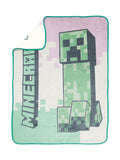 Jay Franco pink Minecraft Creeper throw blanket 130x150 cm - British product