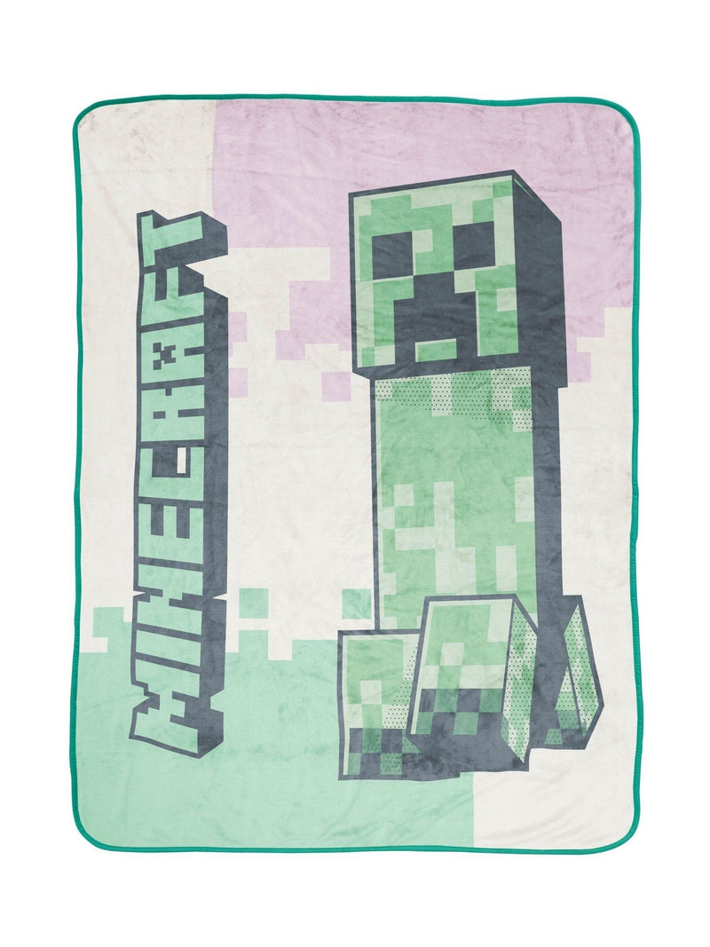 Jay Franco pink Minecraft Creeper throw blanket 130x150 cm - British product