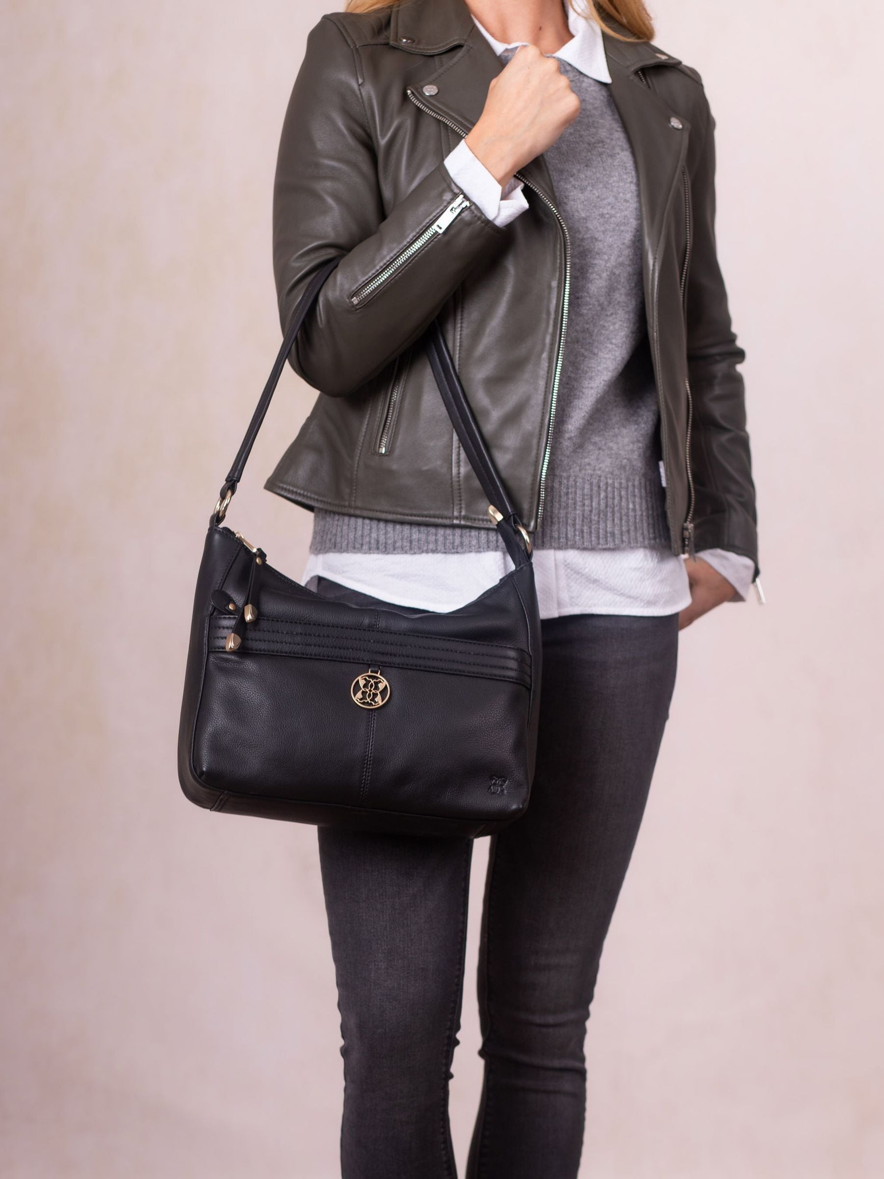 Lakeland Leather Blue Cartmel Shoulder Bag